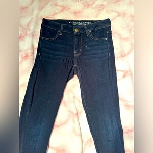 American Eagle Size 4R Super Super Stretch Women's Dark Blue Jeans